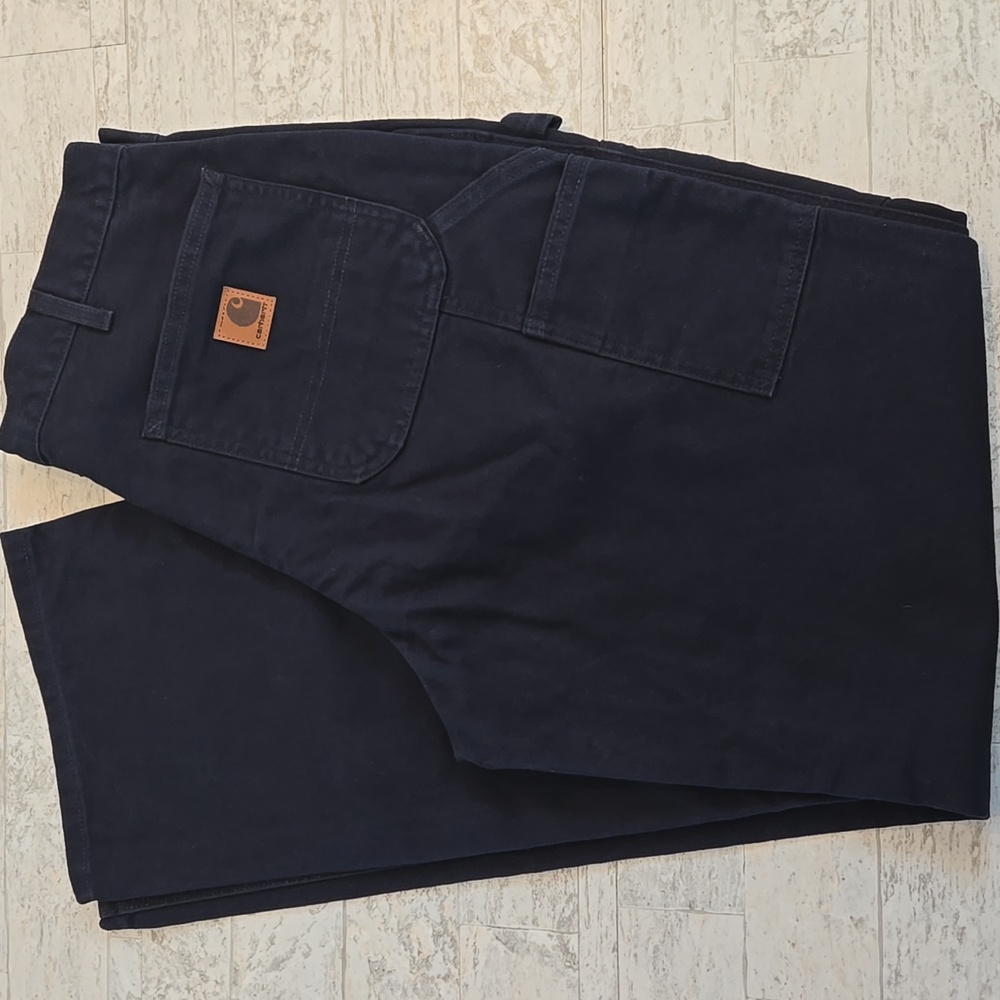 NWT Carhartt Mens Loose Fit Washed Duck Work Dungaree Size 34x34 34 Straight - Picture 2 of 10